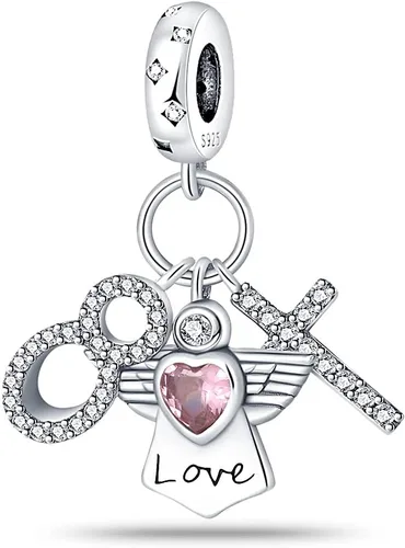 Vista 147 de KUNSIR Los abalorios se adaptan a pulseras Pandora para mujer, plata de ley 925, cuentas colgantes de joyería para niñas, dijes de feliz cumpleaños