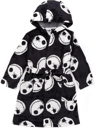 Vista 2 de Disney The Nightmare Before Christmas - Bata de baño para niños, color negro, Negro
