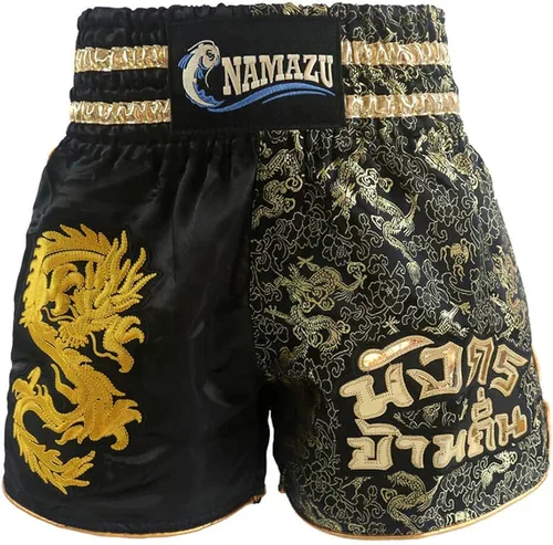 Vista 3 de NAMAZU Pantalones cortos Muay Thai para hombres y mujeres pantalones cortos de boxeo MMA de alta calidad
