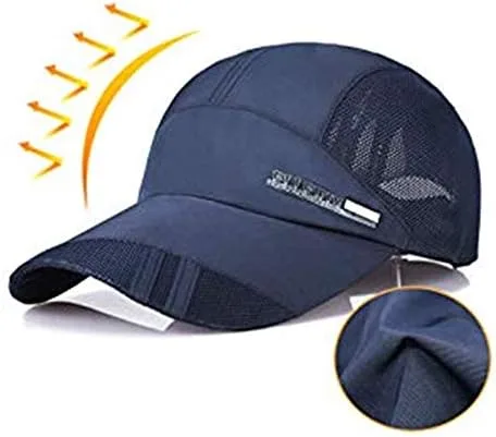Vista 2 de Gorra de béisbol de malla unisex antiUV de secado rápido para pesca, senderismo, montaña.