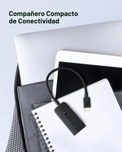 Vista 6 de Cable Matters Adaptador de USB 3.1 Tipo C (USB-C & Thunderbolt compatible con 3 Puertos) a RJ45 Gigabit Ethernet LAN, Negro