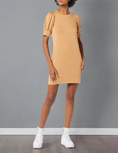 Vista 6 de Daily Ritual Vestido de manga corta abombada de toalla supersuave para mujer