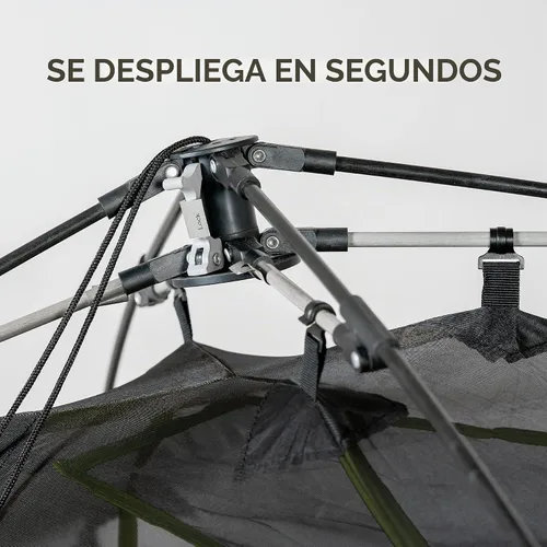 Vista 3 de Teton Sports Tienda rápida Vista; tienda de campaña para acampar y mochilero; fácil instalación instantánea; clip de lluvia incluido Marrón