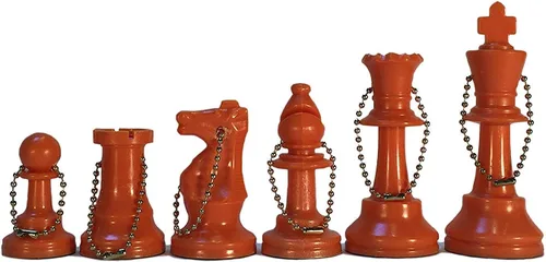 Vista 8 de WE Games Llavero de juego de ajedrez a granel, 17 piezas de plástico negro con cadena, llavero, accesorios lindos para hombres, llaves de coche