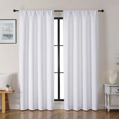 Vista 40 de Gwine Cortinas opacas para dormitorio, 54 pulgadas de largo, paneles de cortina de ventana con aislamiento térmico y reducción de ruido, cortinas