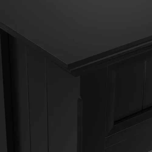Vista 7 de SIMPLIHOME Acadian - Armario de madera maciza de 36" de ancho, color negro