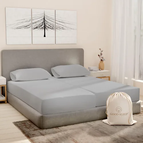 Vista 17 de Good Sleep Bedding Sábanas tamaño individual XL, juego de sábanas de 4 piezas, 800 hilos, suaves, duraderas, extra largas, bolsillo profundo de 16