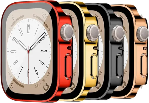 Vista 30 de Protección de Pantalla EIHAIHIS para Apple Watch Funda Serie 11 10 9 SE 8 7 6 5 4 40mm 44mm 41mm 45mm 42mm 46mm Vidrio Templado Impermeable PC
