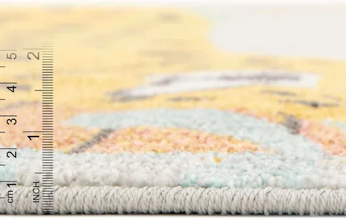 Vista 3 de Unique Loom Whimsy Kids Collection - Alfombra de área (rectangular 2 pies 2 pulgadas x 2 pies 11 pulgadas, gris/negro)