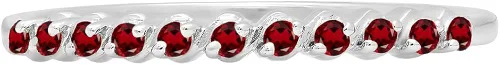 Vista 2 de Dazzlingrock Collection Anillo apilable de plata de ley de 0,12 quilates de plata de ley