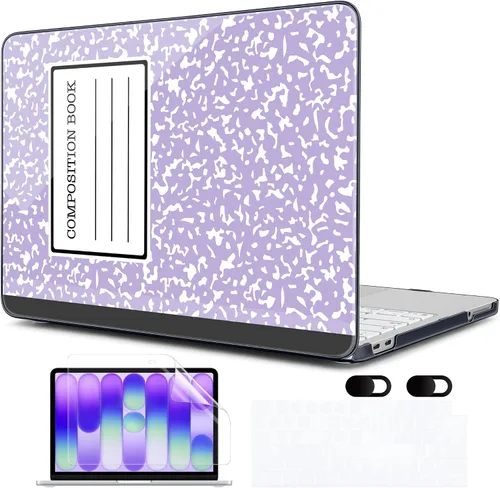 Vista 10 de MEEgoodo Funda estampada para MacBook Neo de 13 pulgadas versión 2026 (compatible con el modelo A3404), funda rígida para laptop con funda