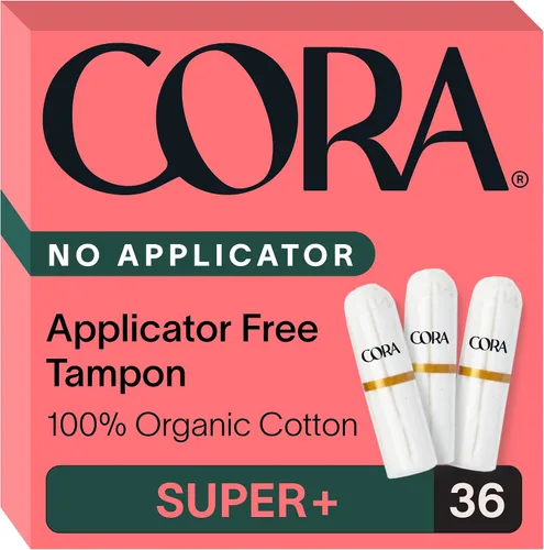Vista 9 de Cora Tampones 100% algodón orgánico sin aplicador (36 tampones ligeros)