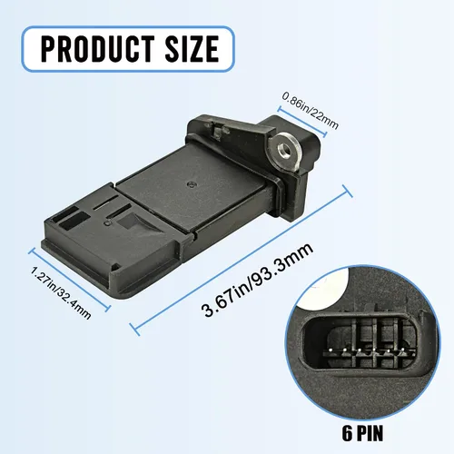 Vista 2 de Sensor de flujo de aire masivo MAF compatible con Ford Escape Expedition Explorer F150 F250 F350 Lincoln MKX MKZ Navigator Town Car Mercury Mariner
