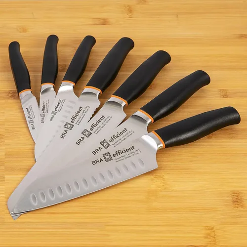 Vista 7 de BRA Cuchillo Santoku eficiente de 5 pulgadas 1.2x1.6x11.8 in gris
