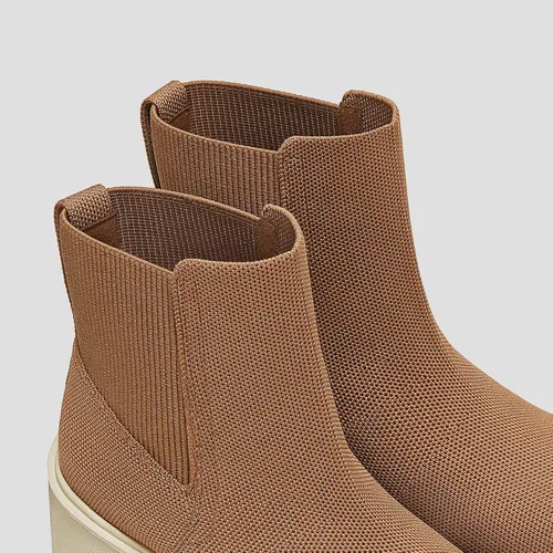 Vista 6 de VIVAIA Everly - Botines para mujer, punta redonda, tacón de cuña de plataforma gruesa de 2.36 pulgadas, parte superior repelente al agua, suela