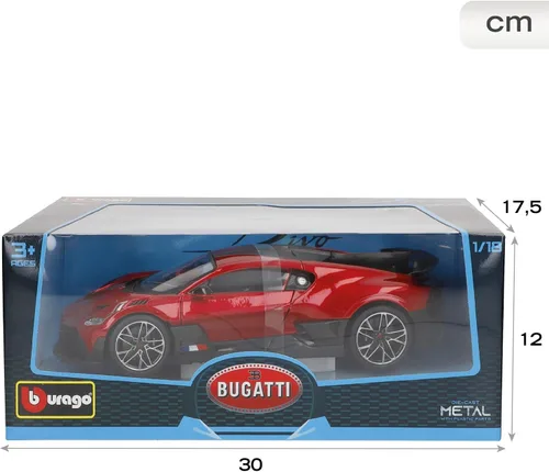 Vista 9 de Bburago 18-11045R Bugatti Divo 1:18 Escala Modelo de coche, rojo