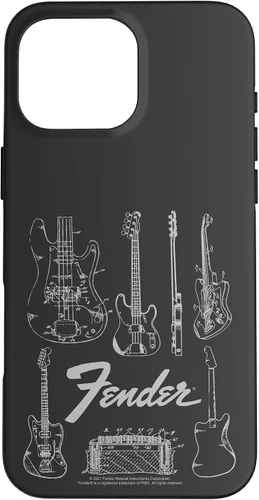 Vista 19 de Fender Carcasa de Guitars Line Art para iPhone 17