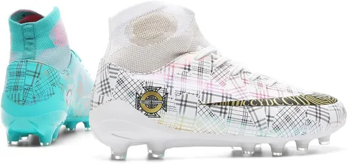Vista 3 de KAEAEILSS Botas de fútbol para hombre, zapatos de fútbol con tacos para adultos, cómodos, atléticos