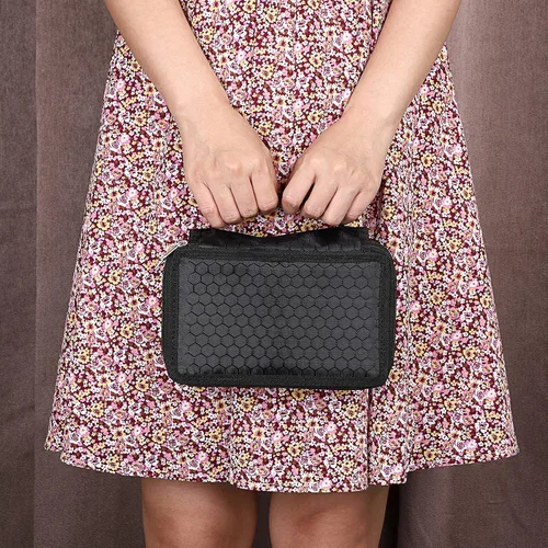 Vista 6 de Práctico estuche escolar de tela Oxford con 72 ranuras para lápices, de BTSKY®, Negro