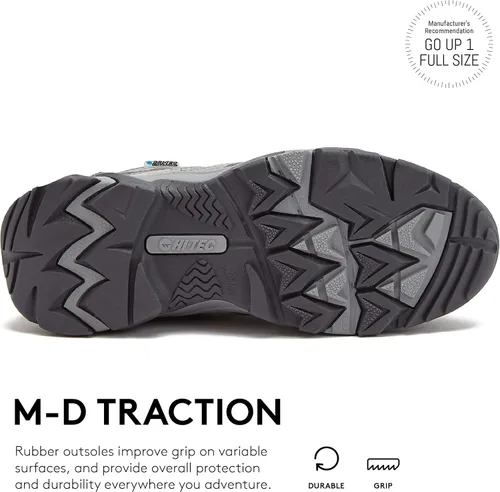 Vista 5 de HI-TEC Apex Lite Mid WP - Botas de senderismo impermeables para mujer ligeras para exteriores y senderos