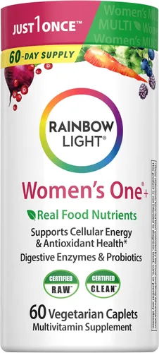 Vista 7 de Rainbow Light Multivitamínico One + para mujer 30 cápsulas Nutrientes