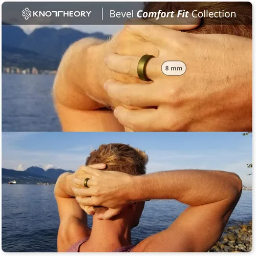 Vista 26 de Knot Theory - Anillo de boda de silicón para hombres y mujeres Anillos de goma finos de calidad superior con gran estilo, comodidad; son ideales