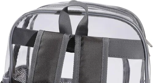 Vista 5 de Jusdot Mochila transparente resistente, Gris, Mochila transparente