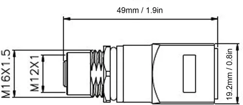 Vista 4 de Kadimendium al cable industrial RJ45 de Ethernet IP67Connecting línea 16.4 ft/16 4ft longitud D código 4pin cable macho