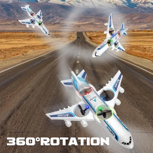 Vista 11 de RC Drone Control Remoto Avión RC Aviones 2.4GHz Foam V17 Jet Fighter Stunt, 360° resistente a caídas Stunt Spin Luz remota Avión RC con 2