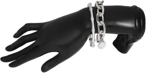 Vista 6 de Joya - Pulsera de clip de papel dorado ajustable con capas apiladas para mujer y niña