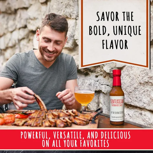 Vista 6 de Kentuxican Salsa picante Bourbon - Salsa picante mexicana prémium hecha con auténtico bourbon de Kentucky, habanero, Carolina Reaper, Chile