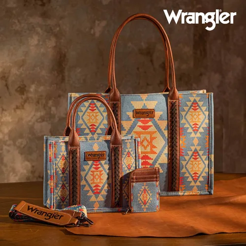 Vista 6 de Wrangler Aztec - Bolso tote para mujer, estilo bohemio, bolso de hombro y bolso