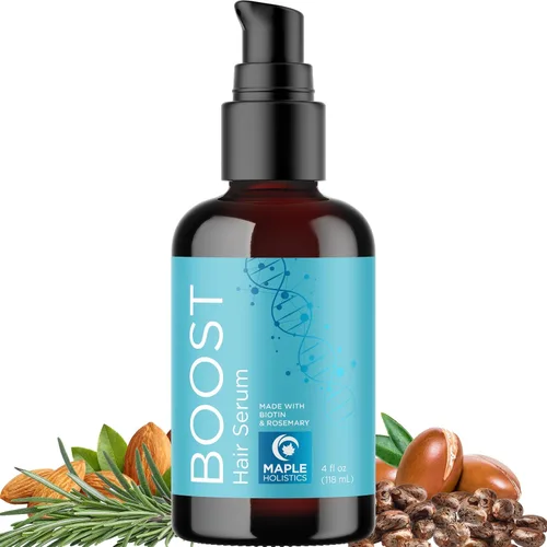 Vista 10 de Suero voluminizador de biotina para el cabello para hombres y mujeres, suero de cafeína para el cuidado del cabello y el cuero cabelludo con aceite