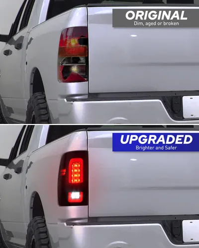 Vista 8 de AUTOONE Conjunto de Luz Trasera LED Completa Ram para Dodge Ram 1500 2009, Ram 1500 2500 3500 2010-2018, Lado del Conductor y Pasajero con Lente