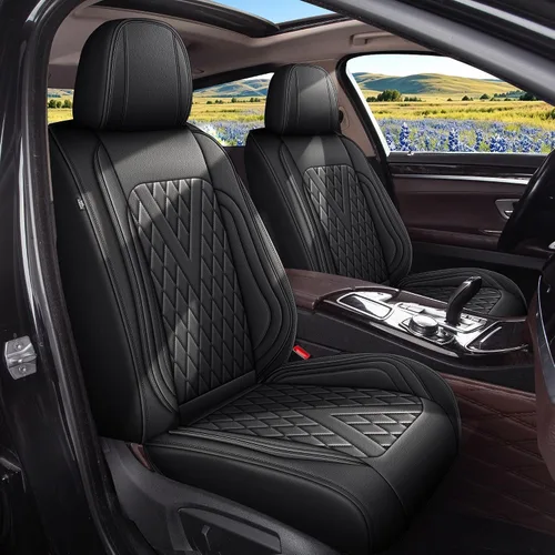 Vista 12 de IKABEVEM Fundas de asiento de coche para Subaru Impreza 2012-2026 #064 Negro y línea roja