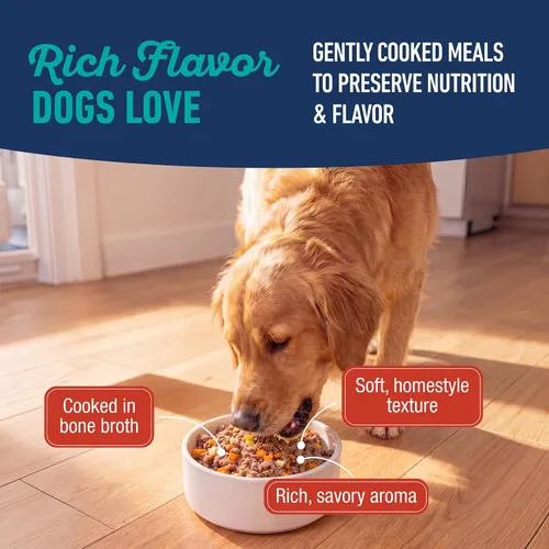 Vista 8 de Natural Balance Comida húmeda para perros recién cocinada, comida casera para mascotas, cocinada suavemente en caldo de huesos, hecha