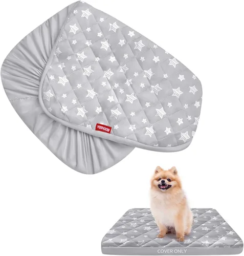Vista 16 de Fundas impermeables de repuesto para cama de perro, lavables y fáciles de quitar, funda acolchada silenciosa para cama de mascotas, bonito estampado