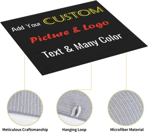 Vista 4 de Tapete de secado de platos personalizado para encimera de cocina, tapete de platos personalizado con tu propia foto/logotipo/texto, 18 x 16
