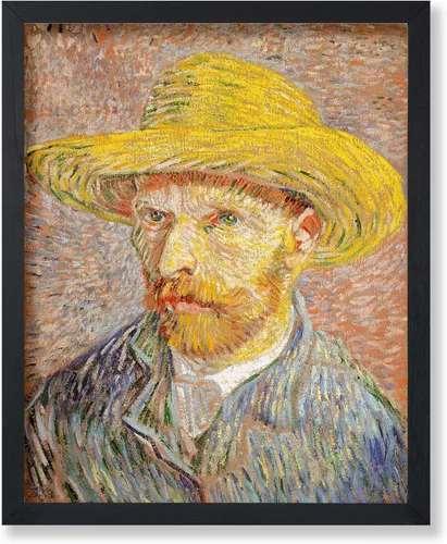 Vista 79 de Poster Master Póster clásico de Van Gogh, impresión impresionista vintage, regalo para artista, pintor, autorretrato, sombrero de paja, dibujo