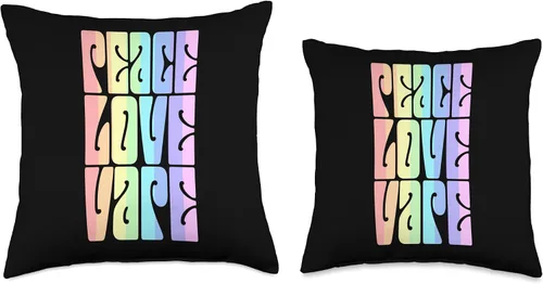 Vista 3 de Liquid Vape Peace Love Vape-Pastel Fashion - Almohada de 16 x 16 pulgadas, multicolor