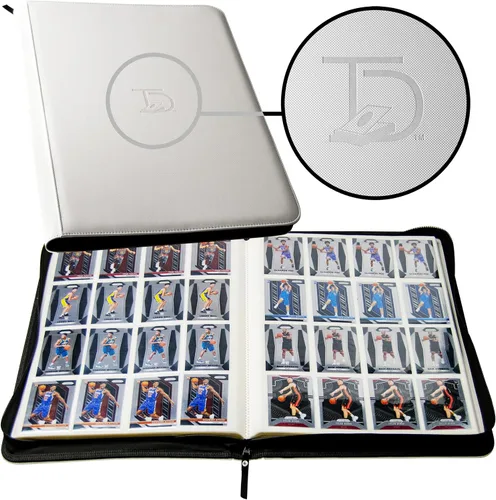 Vista 12 de Carpeta de 1000 Cartas - Portafolio TCG - Carpeta de 16 Bolsillos para Cartas - Carpeta sin Anillos Compatible con Cartas de Pokémon, Yu-Gi-Oh Negro