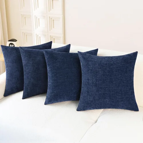 Vista 89 de CaliTime - Paquete de 2 fundas de almohada acogedoras para sofá, decoración del hogar, felpilla suave teñida sólida, 16 x 16 pulgadas, marrón Marrón
