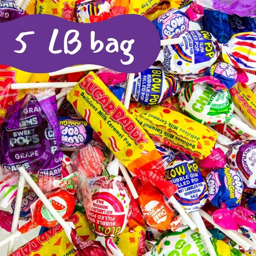 Vista 4 de Party Candy - Mezcla variada de caramelos a granel de 5 libras, paletas, chicles, rellenos de piñata surtidos, sin maní, sin gluten