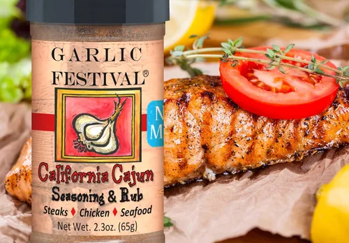 Vista 4 de Garlic Festival Foods California Cajún Ajo Condimento 2.3 oz.