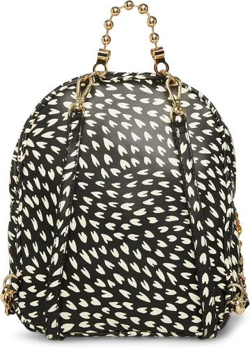 Vista 3 de Betsey Johnson Queen of Hearts - Mochila midi para mujer, color negro, talla única, Negro -, Betsey Johnson Queen of Hearts - Mochila midi
