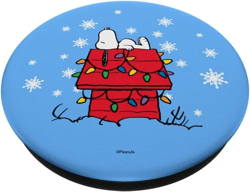 Vista 2 de Peanuts Holiday Snoopy - Luces para casa de perros, con agarre y soporte para teléfonos y tabletas