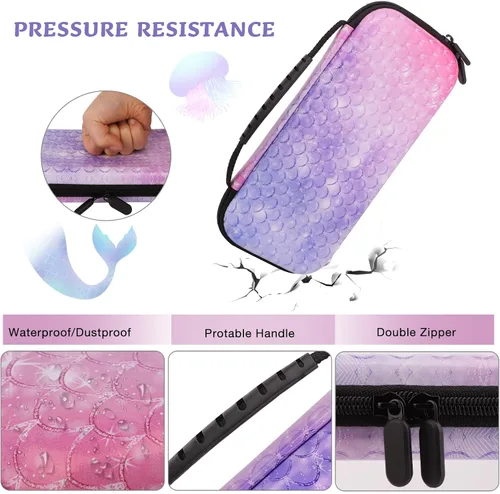 Vista 7 de HOMICOZY Funda rígida de transporte para Nintendo Switch, funda protectora de TPU suave con funda de viaje portátil compatible con Nintendo Switch