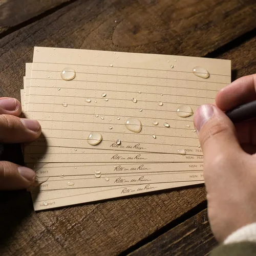 Vista 6 de Rite in the Rain Tarjetas de índice resistentes a la intemperie, 3 x 5 pulgadas, patrón universal, marrón (No. 991T)