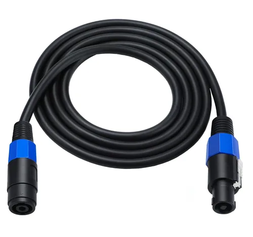 Vista 5 de Cable de extensión Speakon macho a hembra de 5.9 ft/6 pies con bloqueo giratorio para DJ PA escenario amplificador audio jack cable de altavoz