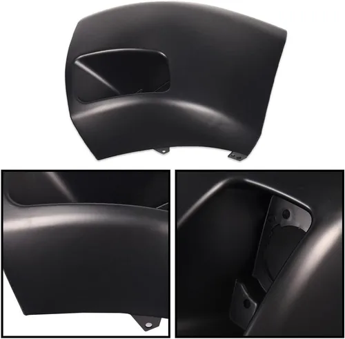 Vista 6 de G-PLUS Extremo del parachoques delantero compatible con Chevy Silverado 1500 2007-2013 frontal derecho e izquierdo con barra frontal imprimada